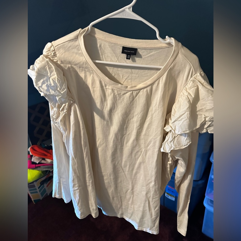 Who What Wear Puff Sleeve Long Tee